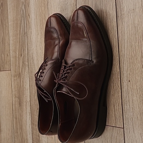 ALLEN EDMONDS Delray‎ Dark Brown Oxfords Sz 8.5 D Split Toe Mens Dress Shoes main image 4